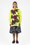Buy_Huemn_Blue Denim, Cotton Canine Print Jorts _at_Aza_Fashions