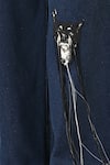 Buy_Huemn_Navy Denim Embroidery Straight Fit Hand Canine Pant _Online_at_Aza_Fashions