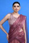 Buy_Sayisha_Pink Chinon, Chiffon, Silk, Net Pre-draped Lehenga Saree With Embellished Blouse 