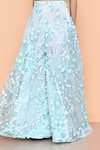 Buy_Sayisha_Sky Blue Net Applique, Embroidery, Sequins Sweetheart Floral Palazzo And Top Set 
