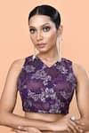 Sayisha_Purple Net Sequins Embellished Lehenga Set _at_Aza_Fashions