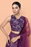 Buy_Sayisha_Purple Net Sequins Embellished Lehenga Set 
