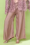 Shop_Sayisha_Pink Silk Square , Open Cutwork Cape And Pant Set _Online_at_Aza_Fashions