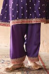 Buy_Sheetal Batra_Purple Chanderi , Organza Pearls, Hafsa Banarasi Tilla And Kurta Set _Online_at_Aza_Fashions