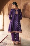 Shop_Sheetal Batra_Purple Chanderi , Organza Pearls, Hafsa Banarasi Tilla And Kurta Set _at_Aza_Fashions