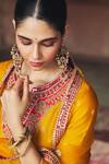 Shop_Sheetal Batra_Mustard Chanderi Silk Pearls, Sequins, Gota Hafsa Banarasi Tilla And Kurta Set _Online_at_Aza_Fashions