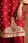 Sheetal Batra Red Chanderi , Satin, Organza Pearls, Mehwish Tilla And Kurta Set at Aza Fashions Sheetal Batra_Red Chanderi , Satin, Organza Pearls, Mehwish Tilla And Kurta Set _at_Aza_Fashions