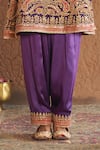 Shop_Sheetal Batra_Purple Chanderi , Satin, Organza Farhana Kashmiri Tilla And Kurta Set _Online_at_Aza_Fashions