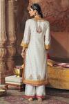 Shop_Sheetal Batra_Ivory Chanderi , , Chanderi, Sumaira Kashmiri Tilla And Kurta Set _at_Aza_Fashions