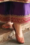 Sheetal Batra_Purple Chanderi , Organza Sobia Kashmiri Tilla And Kurta Set _at_Aza_Fashions