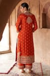 Shop Sheetal Batra Orange Chanderi , Organza Pearls, Sobia Kashmiri Tilla And Kurta Set at Aza Fashions Shop_Sheetal Batra_Orange Chanderi , Organza Pearls, Sobia Kashmiri Tilla And Kurta Set _at_Aza_Fashions