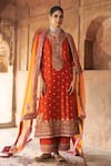 Buy Sheetal Batra Orange Chanderi , Organza Pearls, Sobia Kashmiri Tilla And Kurta Set at Aza Fashions Buy_Sheetal Batra_Orange Chanderi , Organza Pearls, Sobia Kashmiri Tilla And Kurta Set _at_Aza_Fashions