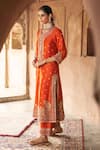 Buy Sheetal Batra Orange Chanderi , Organza Pearls, Sobia Kashmiri Tilla And Kurta Set Online at Aza Fashions Buy_Sheetal Batra_Orange Chanderi , Organza Pearls, Sobia Kashmiri Tilla And Kurta Set _Online_at_Aza_Fashions