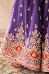 Buy_Sheetal Batra_Purple Chanderi , Organza Pearls, Areesha Banarasi Tilla And Kurta Set 