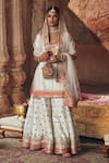 Buy_Sheetal Batra_Ivory Chanderi , Organza Samreen Banarasi Tilla Kurta Sharara Set _at_Aza_Fashions