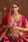 Sheetal Batra_Fuchsia , Organza Pearls, Amara Kashmiri Tilla And Lehenga Set _at_Aza_Fashions