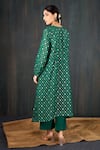 Shop_Tuli_Green Chanderi, Cotton, Silk Panna Jacquard Woven Kurta And Pant Set With Inner _at_Aza_Fashions