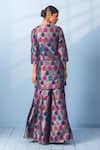 Shop_Vishwa By Pinki Sinha_Multi Color Silk, Organza Zari, Gota Rangkaat Banarsi Woven Kurta Sharara Set _at_Aza_Fashions