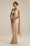 Buy Vvani By Vani Vats Beige Georgette Mirrors, Pearls, Tassels Sweetheart And Work Draped Saree Set Online at Aza Fashions Buy_Vvani By Vani Vats_Beige Georgette Mirrors, Pearls, Tassels Sweetheart And Work Draped Saree Set _Online_at_Aza_Fashions