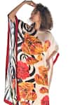 Buy_ISADAA BY ROTNA DUTT_Multi Color Georgette Foil Printing Digital Printed Kaftan With Satin Border _Online_at_Aza_Fashions