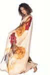 Buy_ISADAA BY ROTNA DUTT_Cream Georgette Digital Floral Print Saree With Satin Border _Online_at_Aza_Fashions