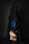 Shop_ISADAA BY ROTNA DUTT_Black Organza, Satin Digital Printed Floral Dupatta _at_Aza_Fashions