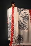 Buy_ISADAA BY ROTNA DUTT_Off White Satin, Organza Digital Printed Floral Dupatta _Online_at_Aza_Fashions