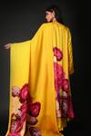 Shop_ISADAA BY ROTNA DUTT_Yellow Satin, Organza Digital Printed Dupatta _at_Aza_Fashions