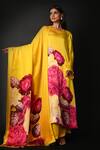 Buy_ISADAA BY ROTNA DUTT_Yellow Satin, Organza Digital Printed Dupatta _Online_at_Aza_Fashions