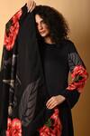 Buy_ISADAA BY ROTNA DUTT_Black Organza Digital Printed Satin Dupatta _Online_at_Aza_Fashions