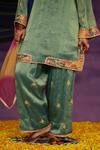 Buy_Jyoti Bansal_Green Tissue, Organza Embroidery, Mirrors, Tilla Dori And Work Kurta Salwar Set _Online_at_Aza_Fashions