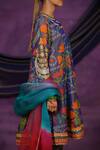 Jyoti Bansal_Purple Tissue, Organza Embroidery, Mirrors, Tassels Round Printed Kurta Set _Online_at_Aza_Fashions