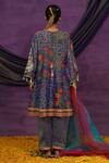 Shop_Jyoti Bansal_Purple Tissue, Organza Embroidery, Mirrors, Tassels Round Printed Kurta Set _at_Aza_Fashions