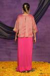 Shop_Jyoti Bansal_Pink Tissue, Crepe Embroidery, Mirrors, Tilla Dori And Work Top With Skirt _at_Aza_Fashions