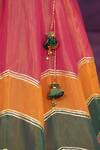 Jyoti Bansal_Pink Tissue, Organza Embroidery, Mirrors, Tassels Tilla Dori And Lehenga Set _Online_at_Aza_Fashions