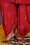 Buy_Jyoti Bansal_Red Crepe Embroidery, Mirrors, Tie Dye Tilla Dori And Work Tunic With Salwar _Online_at_Aza_Fashions
