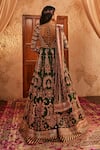 The Royaleum_Green Silk Embroidery, Sequins, Gota Patti Vaarahi Anarkali And Dupatta Set _Online_at_Aza_Fashions