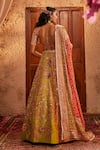 The Royaleum_Pink Silk Sequins, Embroidery, Zari Yuvrani Blouse, Lehenga And Dupatta Set _Online_at_Aza_Fashions