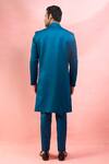 Shop Arihant Rai Sinha Blue Embroidery Sherwani Set at Aza Fashions Shop_Arihant Rai Sinha_Blue Embroidery Sherwani Set _at_Aza_Fashions