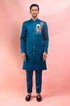 Buy Arihant Rai Sinha Blue Embroidery Sherwani Set Online at Aza Fashions Buy_Arihant Rai Sinha_Blue Embroidery Sherwani Set _Online_at_Aza_Fashions