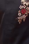 Arihant Rai Sinha_Black Terrycloth Embroidery Bandhgala And Pant Set _Online_at_Aza_Fashions