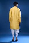 Shop_Arihant Rai Sinha_Yellow Silk Mirrors, Embroidery Work Kurta Patiala Pant Set _at_Aza_Fashions