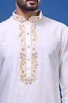 Arihant Rai Sinha_Off White Silk Embroidery Kurta And Patiala Pant Set _Online_at_Aza_Fashions