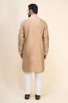 Shop_Arihant Rai Sinha_Beige Silk Embroidery Floral Kurta Set _at_Aza_Fashions
