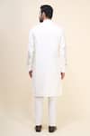 Shop_Arihant Rai Sinha_Off White Silk Embroidery Floral Kurta Set _at_Aza_Fashions