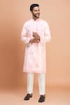 Buy Arihant Rai Sinha Pink Silk Embroidery Paisley And Floral Kurta Set at Aza Fashions Buy_Arihant Rai Sinha_Pink Silk Embroidery Paisley And Floral Kurta Set _at_Aza_Fashions