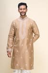 Buy Arihant Rai Sinha Beige Silk Embroidery Floral Kurta Patiala Pant Set Online at Aza Fashions Buy_Arihant Rai Sinha_Beige Silk Embroidery Floral Kurta Patiala Pant Set _Online_at_Aza_Fashions