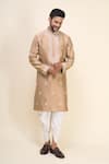 Shop Arihant Rai Sinha Beige Silk Embroidery Floral Kurta Patiala Pant Set Online at Aza Fashions Shop_Arihant Rai Sinha_Beige Silk Embroidery Floral Kurta Patiala Pant Set _Online_at_Aza_Fashions