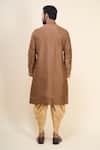 Shop_Arihant Rai Sinha_Brown Silk Embroidery Kurta Patiala Pant Set _at_Aza_Fashions