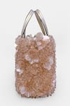 Versuhz_Pink Beads, Applique Blush Aurora Luxe Beaded 3d Floral Handbag _Online_at_Aza_Fashions